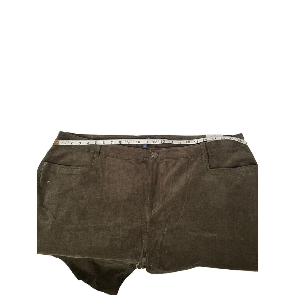 Talbots Simply Flattering 5 Pocket‎ Corduroy Pants 24W Plus Olive Straight NWT - Picture 5 of 11